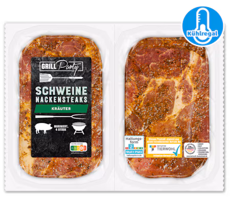 GRILLPARTY  Frische Schweine-Nackensteaks