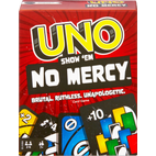 Mattel - UNO Show'em No Mercy Kartenspiel, extraviele Aktionskarten, Familienspiel ab 7 Jahren, 1 Stück