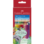 Faber-Castell - 24 ColourGrip Wasservermalbare Buntstifte