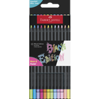 Faber-Castell - 12er Set Buntstifte Black neon+pastell