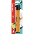 STABILO - 3er Set Fineliner point 88 schwarz