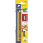 Noris - Set Bleistifte, Radiergummi + 1 Spitzer gratis