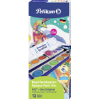 Pelikan - Deckfarbkasten K12 mit 12 Farben und 1 Tube Deckweiß