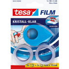 Tesa - Kristall-Klar Mini Abroller, ergonomisch, mit 2 Nachfüllrollen, 20 m