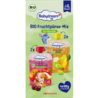 Babydream - 4er Pack Bio Quetschie Pfirsich, Birne & Kirsche in Apfel + Birne, Traube & Hirse