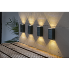 IDEENWELT - 4er-Set Solar-Wandleuchten