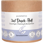 puremetics - 3in1 Dusch-Fluff Sensibelchen mit Zuckerpeeling