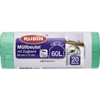RUBIN - Müllbeutel mit Zugband 60 l
