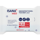 ISANA MED - 2in1 Desinfektionstücher antibakteriell Reisegröße